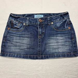 Aeropostale Denim Mini Skirt Blue Size 3/4
